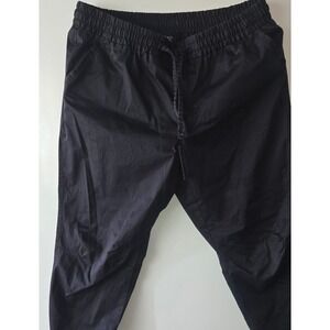 Mobaco Cottons black Jogger Pants Elastic Waist Drawstring Women Size 7